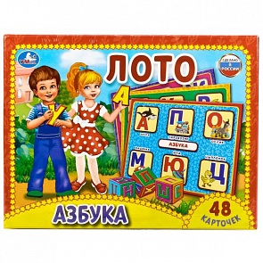 Лото бумажное - Азбука - 48 карточек (Умка, 4690590124949sim)